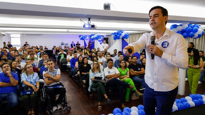 FORTALEZA-CE, BRASIL, 20-05-2023: Capitão Wagner dar palestra para pessoas que querem entrar no mundo politico, evento feito pelo partido PR-CE. (Foto: Aurelio Alves/O Povo)