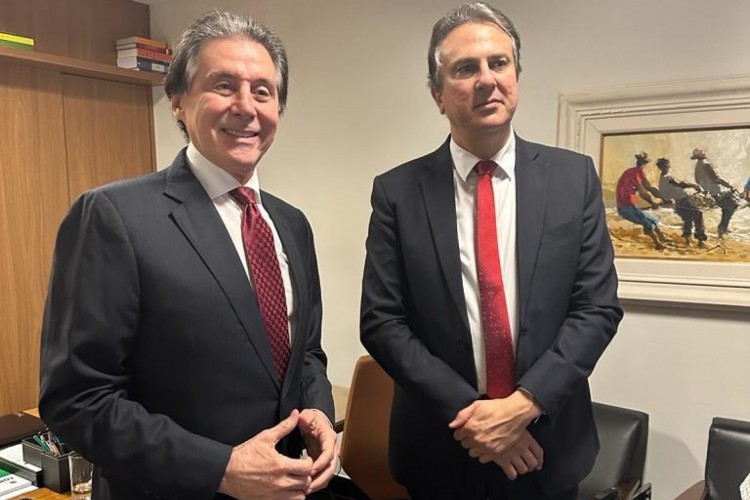 Deputado federal Eunício Oliveira e ministro Camilo Santana