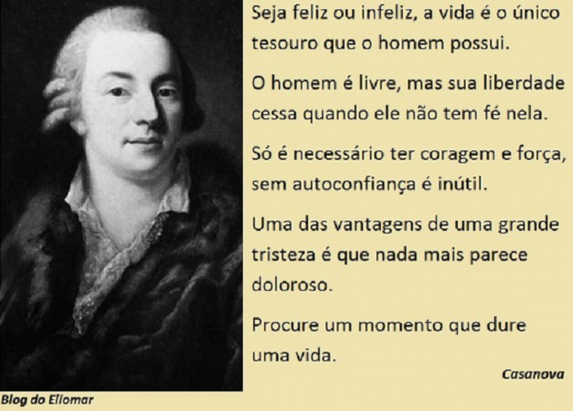 Há 225 anos morria o escritor italiano Giacomo Casanova | Eliomar de Lima |  OPOVO+