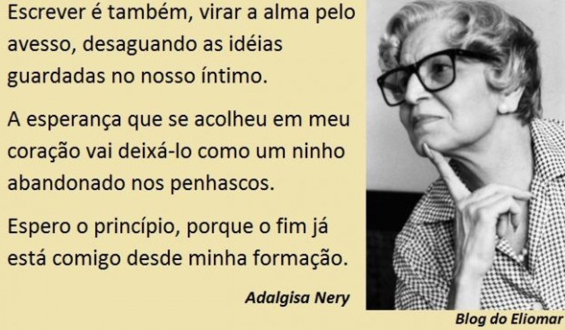 Há 43 anos morria a poetisa carioca Adalgisa Nery | Eliomar de Lima | OPOVO+