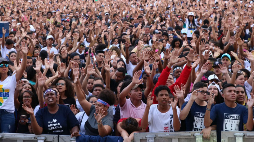 ￼Público da Marcha para 
Jesus, na zona norte de São Paulo