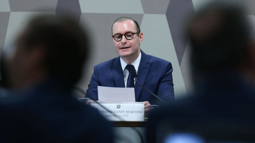 Advogado, Cristiano Zanin, durante sabatina para o cargo de ministro do Supremo Tribunal Federal (STF)