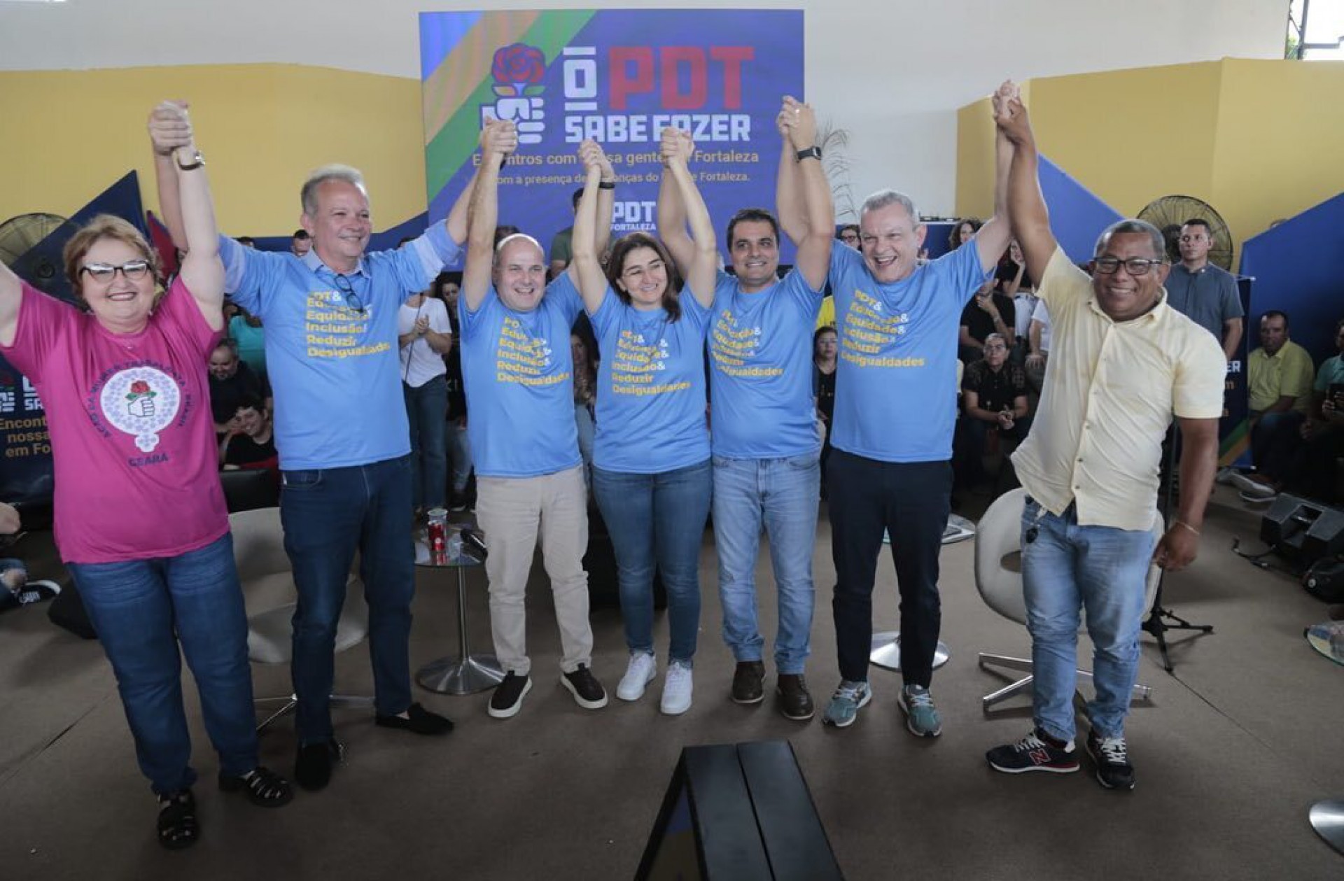 Sarto, Figueiredo, RC e Gardel em evento do PDT municipal  (Foto: Reprodução/Instagram)