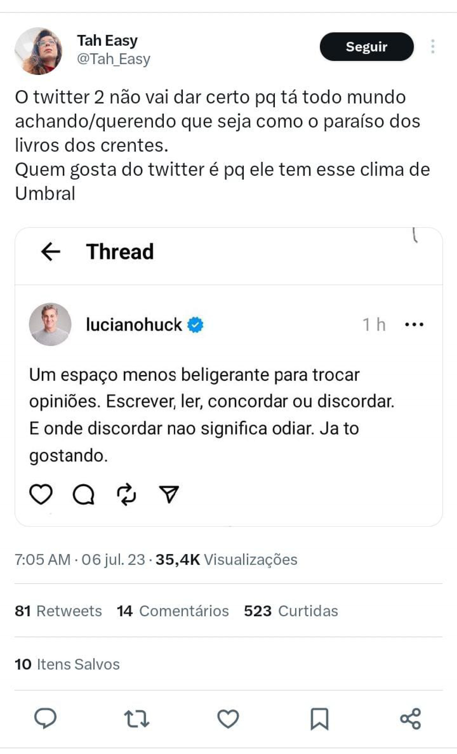 Lançamento do Threads gera memes no Twitter; confira os melhores - Famosos