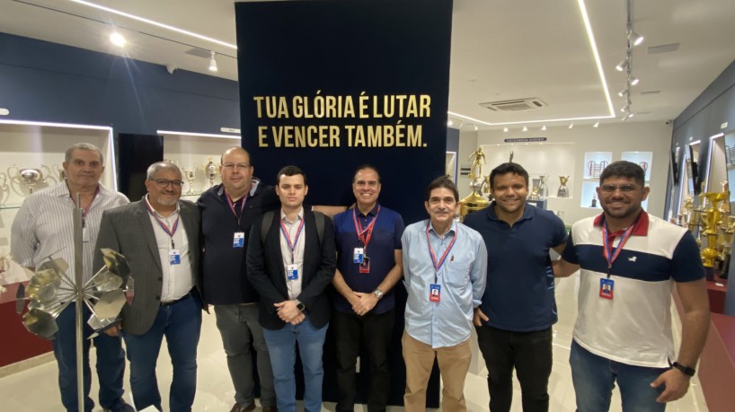 Diretores de Fortaleza e Sport reunidos no Centro de Excelência Alcides Santos 