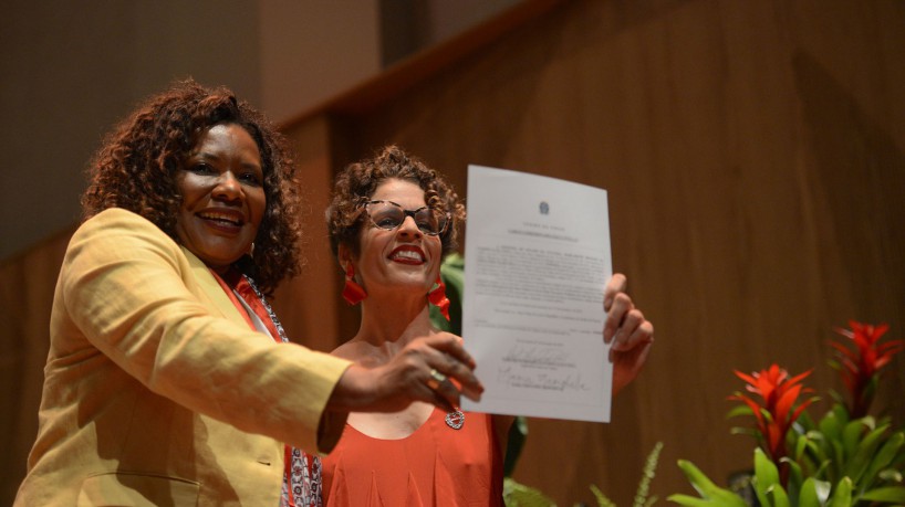 Ministra Margareth Menezes e presidenta da Funarte Maria Marighella
