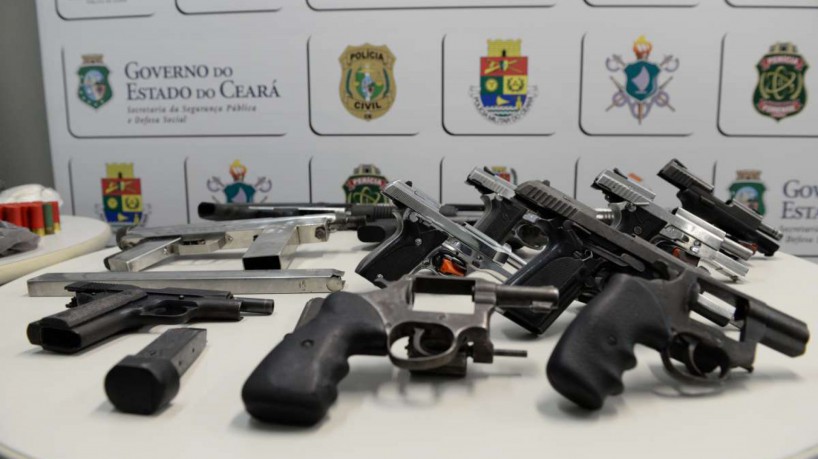 Conforme a Supesp, as Forças de Segurança do Estado apreenderam,em média, 557 armas por mês durante o 1º semestre