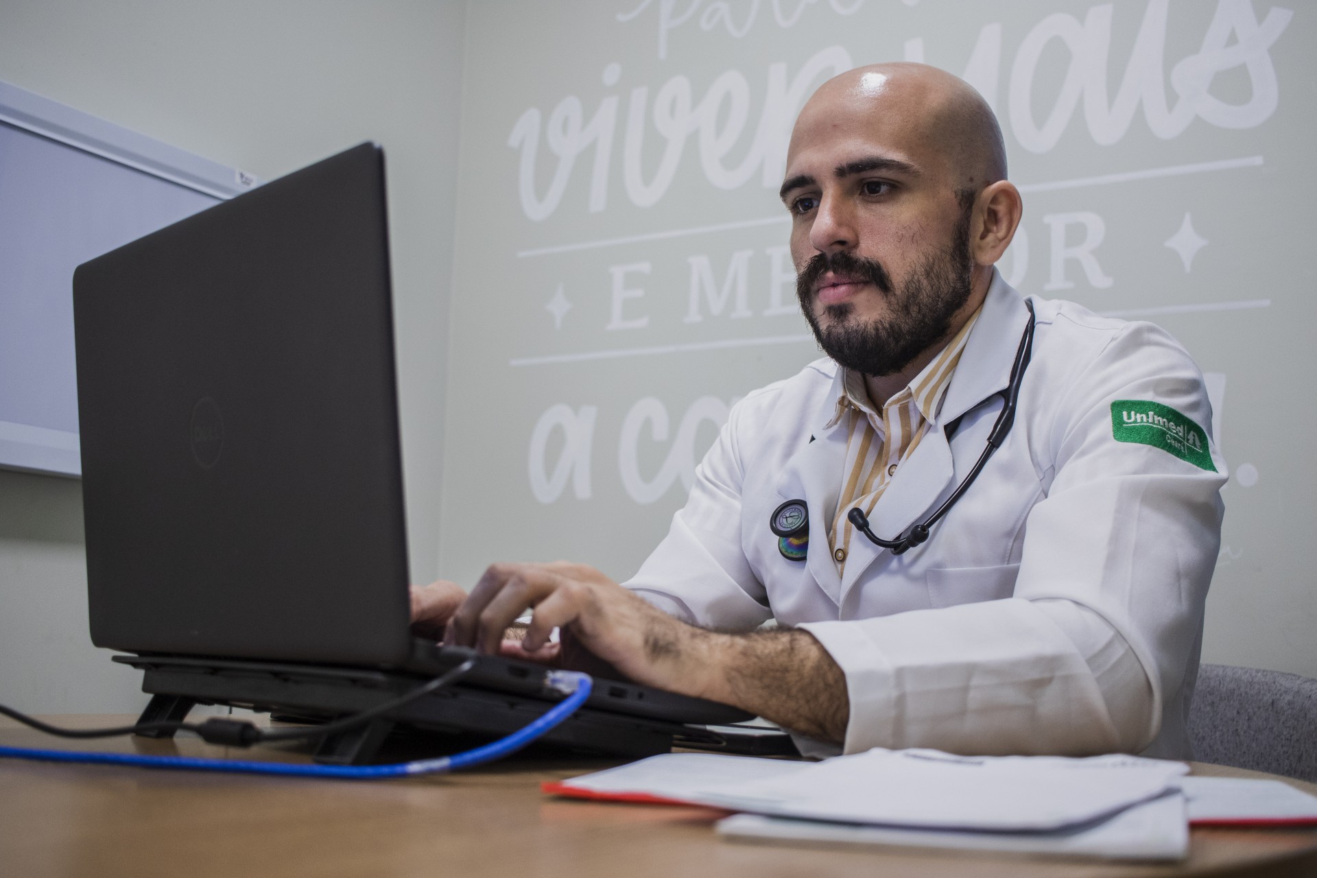 FORTALEZA, CEARÁ, BRASIL, 20-07-2023: A telemedicina em Fortaleza, no Unimed Ceará. (Foto: Fernanda Barros/ O Povo) (Foto: FERNANDA BARROS)