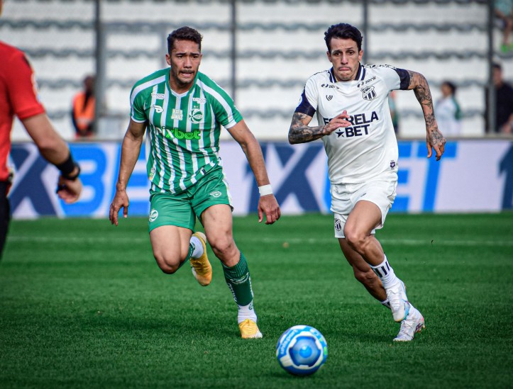 Jean Carlos, do Ceará, atuando contra o Juventude, pela Série B do Campeonato Brasileiro 