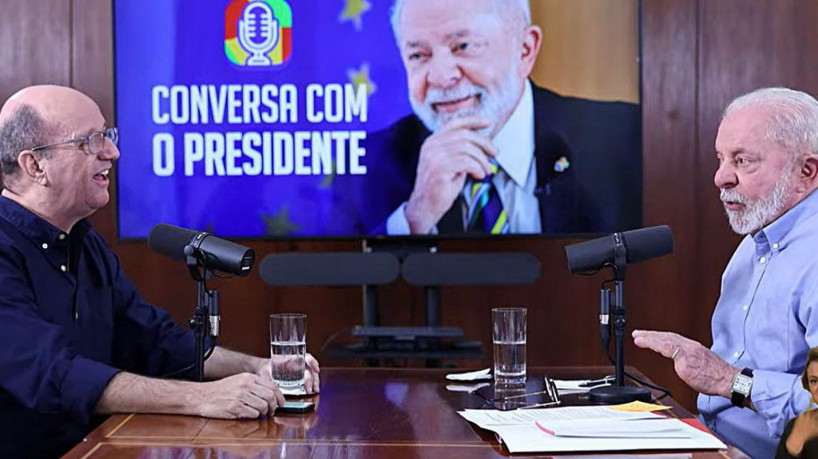 Presidente Lula é entrevistado por Marcos Uchoa no programa Conversa com o Presidente,  em Brasília