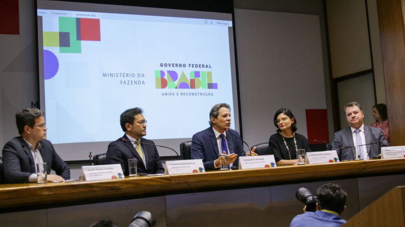 Brasília (DF), 31/07/2023 - O ministro da Fazenda, Fernando Haddad, participa do lançamento do novo Sistema de Controle de Carga e Trânsito para o modal aéreo (CCT Importação – Aéreo). Foto: Wilson Dias/Agência Brasil