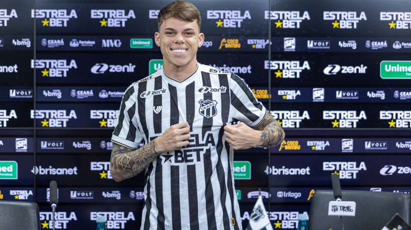 Chrystian Barletta foi apresentado oficialmente pelo Ceará nesta terça-feira, 8