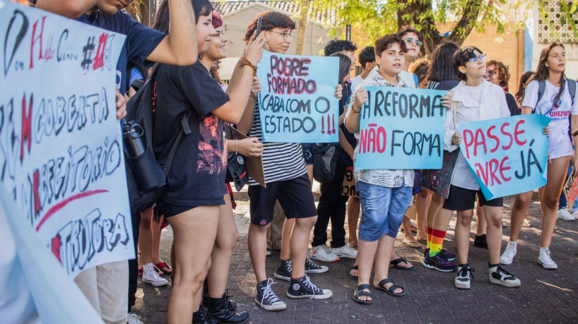 ￼Protesto do Dia do Estudante, na Praça da Gentilândia