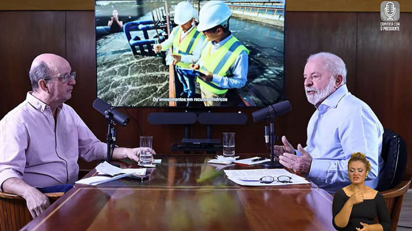 Brasília (DF), 14.08.2023 - Presidente Lula é entrevistado por Marcos Uchoa no programa Conversa com o Presidente.  Imagem: CanalGOV