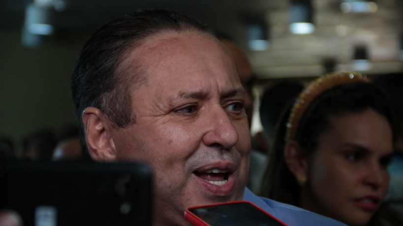 FORTALEZA, CEARÁ, BRASIL 26-08-2023:  Posse do Eudoro Santana como presidente do PSB-CE, nas fotos: Eudoro Santana,  Camilo Santana e Elmano. (Foto: Yuri Allen/Especial para  O Povo)