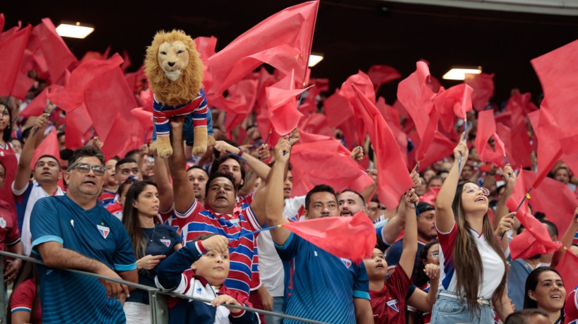 Torcida do Fortaleza no jogo Fortaleza x América-MG, no Castelão, pela Sul-Americana 2023