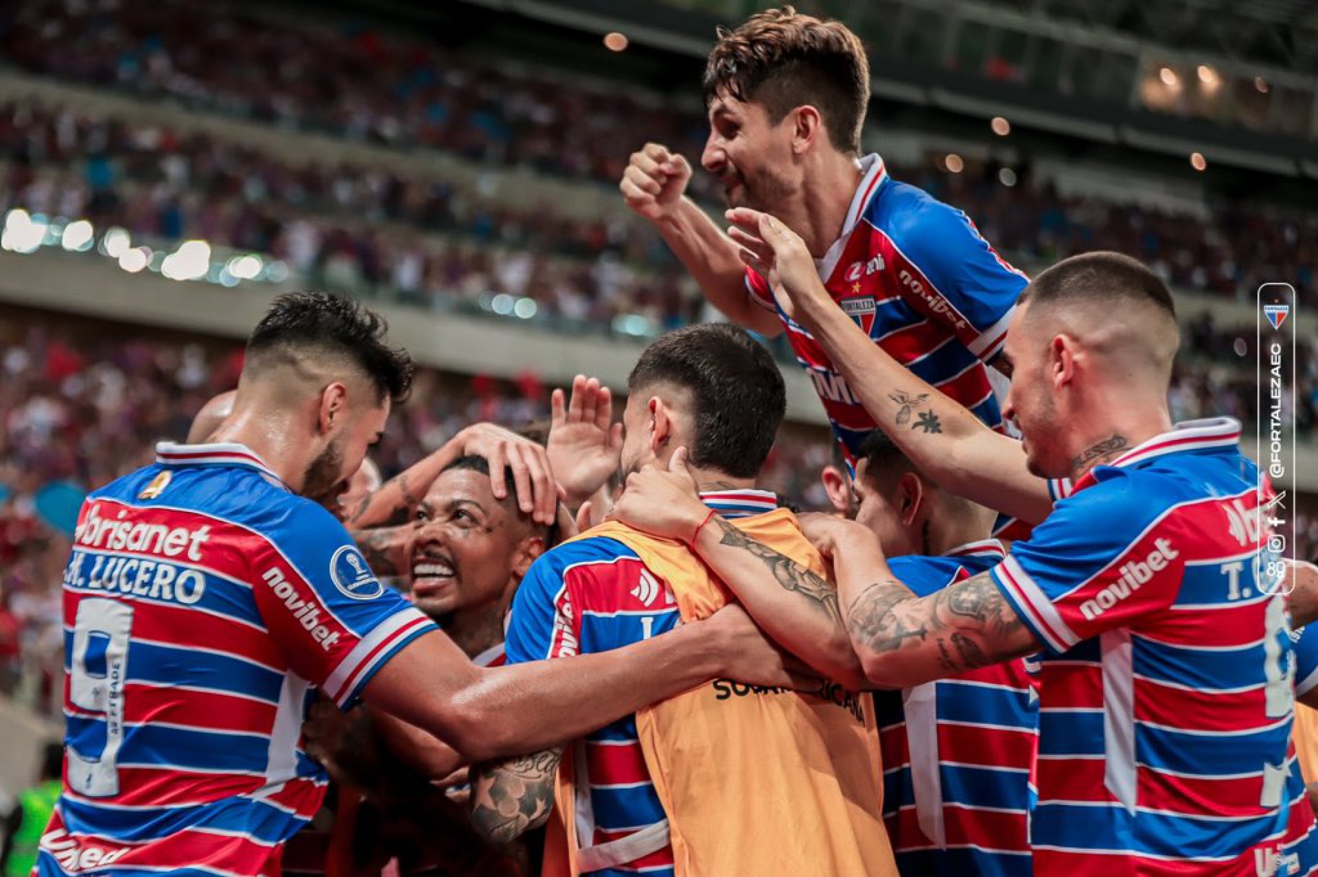 Fortaleza venceu o América-MG pela Copa Sul-Americana na Arena Castelão (Foto: Mateus Lotif / Fortaleza EC)