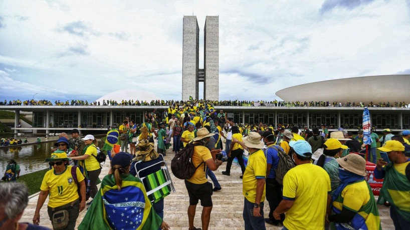 Brasília (DF), 08.01.2023 - Manifestantes golpistas invadem o Congresso Nacional, STF e Palácio do Planalto. Foto: Marcelo Camargo/Agência Brasil