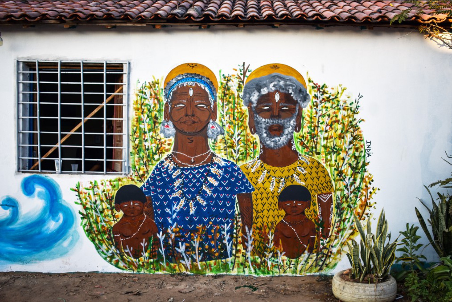 Obra "proteção a Tereza", de Indja (Foto: Jaque Rodrigues / Divulgação )