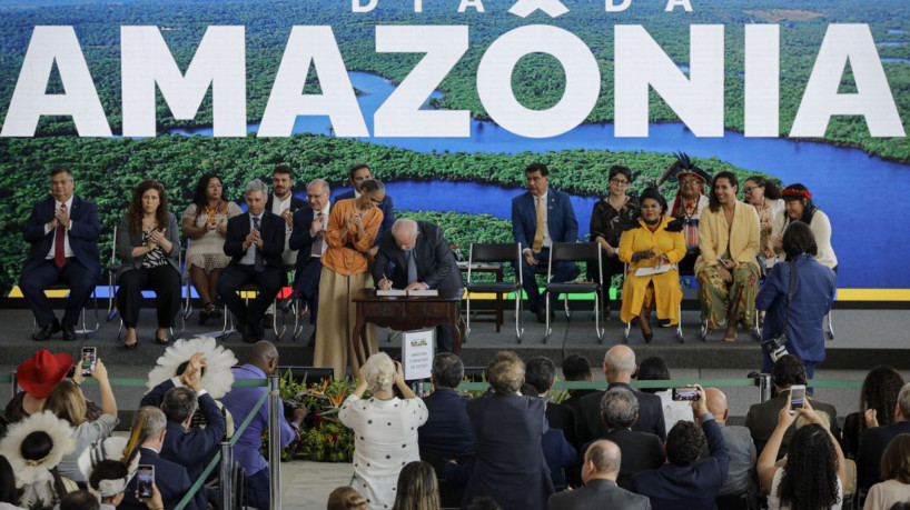 Brasília (DF) - 05/09/2023 - O presidente Luiz Inácio Lula da Silva, participa de cerimônia comemorativa do Dia da Amazônia
Foto: Joédson Alves/Agência Brasil
