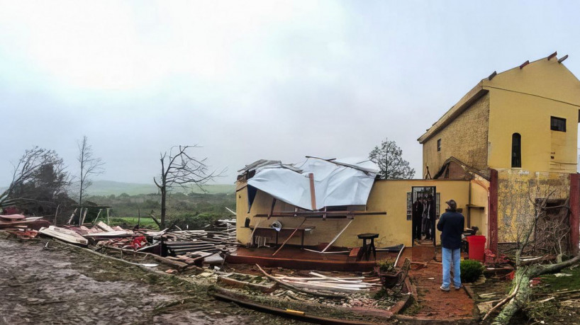 14/07/2023 - Estragos feito pelo ciclone extratropical que atingiu o Rio Grande do Sul. Foto: Defesa Civil/RS