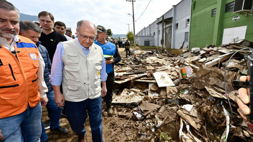 Rio Grande do Sul, 10.09.2023 - Presidente da República em Exercício Geraldo Alckmin, visita áreas destruídas pelas chuvas no Rio Grande do Sul e anuncia medidas de ajuda. Foto Cadu Gomes/VPR