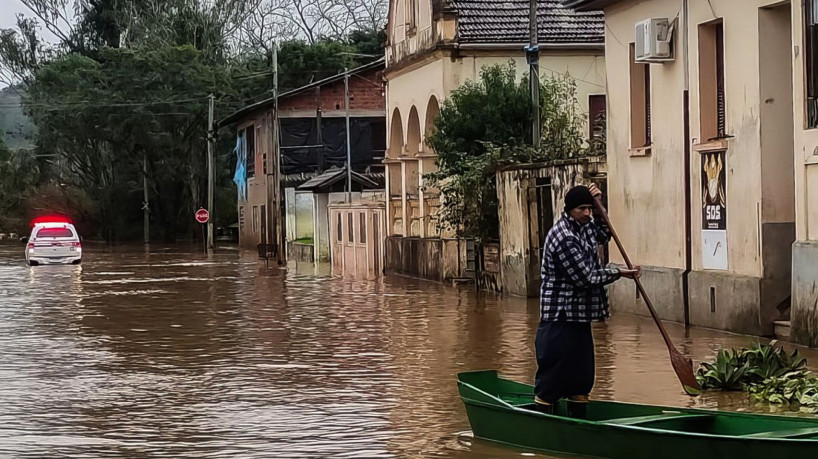 14/07/2023 - Estragos feito pelo ciclone extratropical que atingiu o Rio Grande do Sul. Foto: Defesa Civil/RS