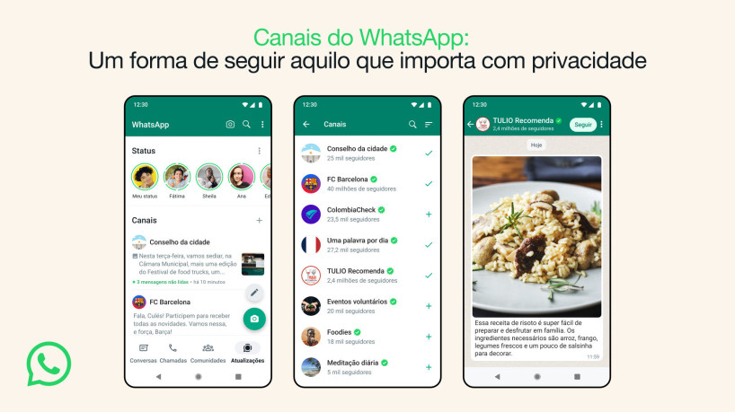 Os canais do WhatsApp mais populares do Brasil