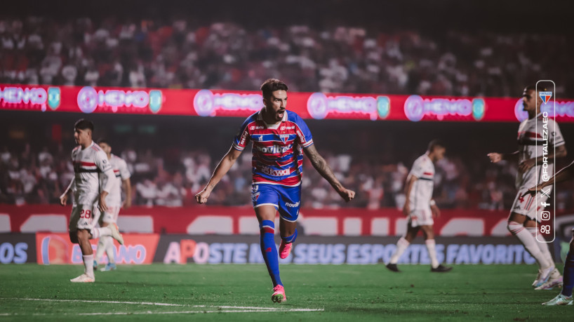 Juan Martín Lucero marcou na vitória do Fortaleza contra o São Paulo pela Série A do Campeonato Brasileiro