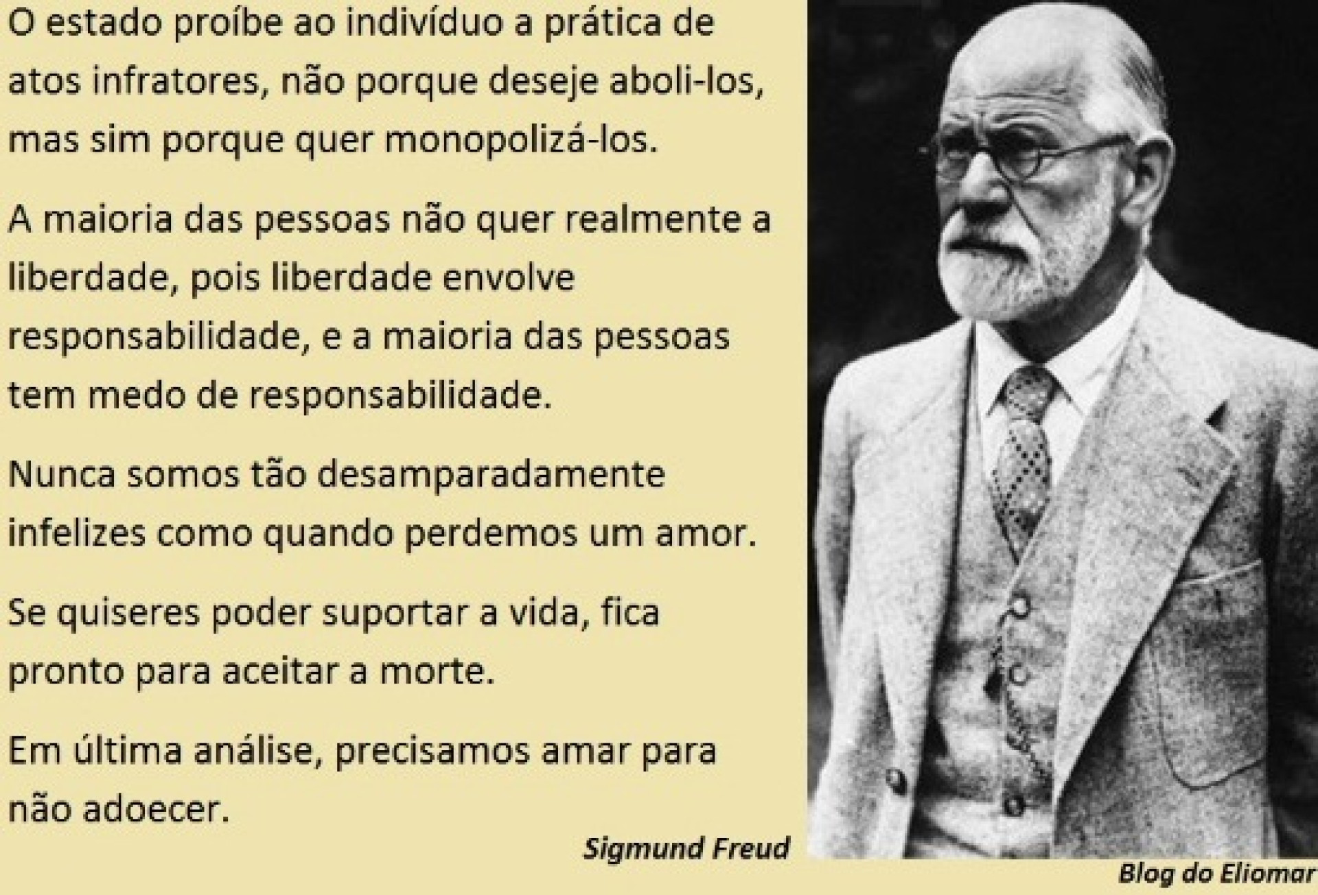 Sigmund Freud (Foto: BLOG DO ELIOMAR)