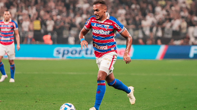 Bruno Pacheco, lateral do Fortaleza, durante a semifinal da Copa Sul-Americana contra o Corinthians