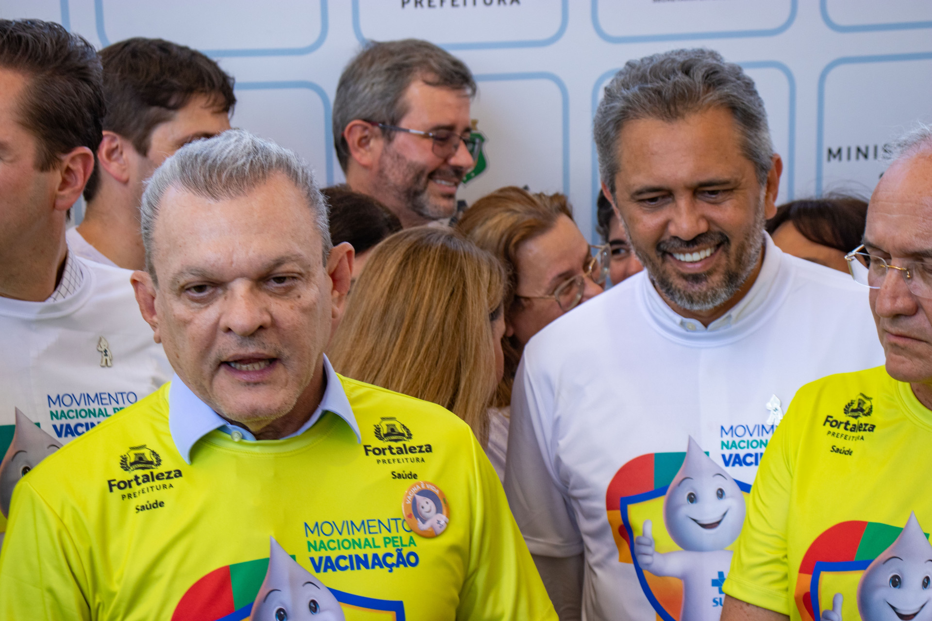 ￼Prefeito Sarto e governador Elmano de Freitas em rara agenda em comum (Foto: Samuel Setubal)