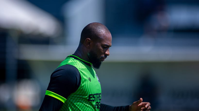 Luiz Otávio, zagueiro do Ceará, em treino em Carlos de Alencar Pinto (CAP), em Porangabuçu