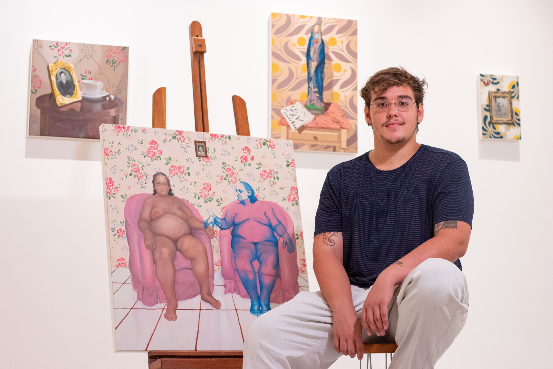 Artista visual, Arrudas começou a intensificar a produção a partir de 2018, mas desenha desde a infância; em 2023, foi o vencedor da 22ª Unifor Plástica (Foto: Samuel Setubal)