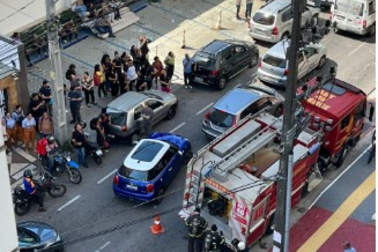 O incêndio foi registrado no Manhattan Center, no bairro Aldeota