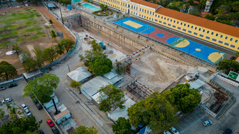 Obras da Linha Leste do Metrô de Fortaleza