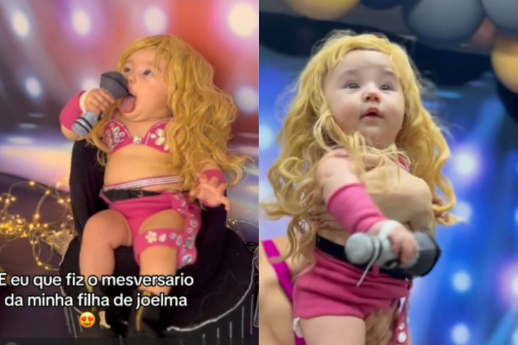 Mêsversário de bebê com tema ‘Joelma’ viraliza nas redes sociais
