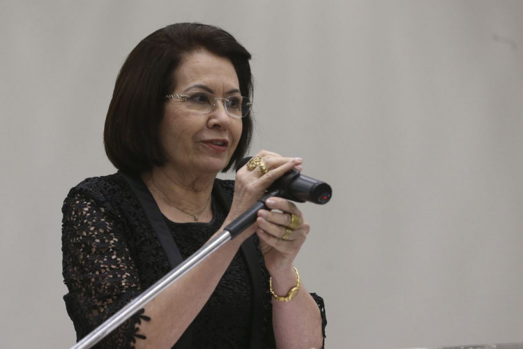 A presidente do STJ, ministra Laurita Vaz durante solenidade de lançamento do Sistema Integrado do Cadastro Nacional de Adoção e do Cadastro Nacional de Crianças Acolhidas.