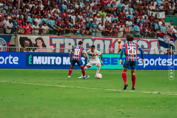 Registro da partida entre Bahia e Fortaleza pelo Brasileirão, na Arena Fonte Nova