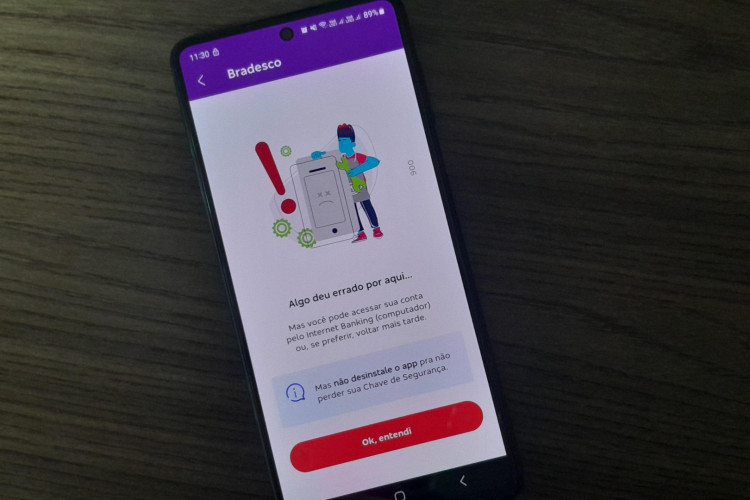 App do Bradesco apresenta instabilidade para acesso e operações bancárias nesta quarta-feira, 25 de outubro