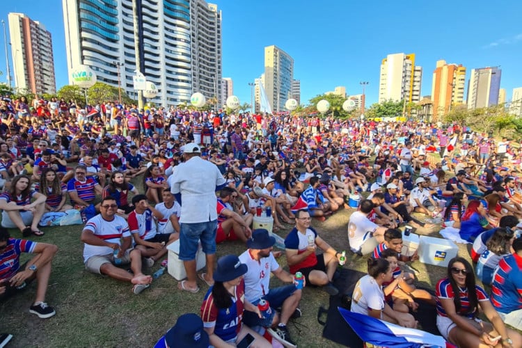 Torcedores do Fortaleza no Cocó