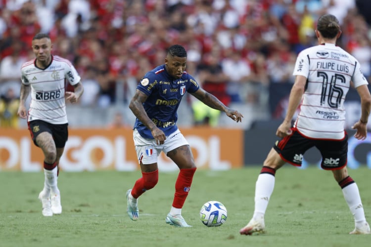 Marinho, do Fortaleza, durante jogo contra o Flamengo, pela Série A 2023