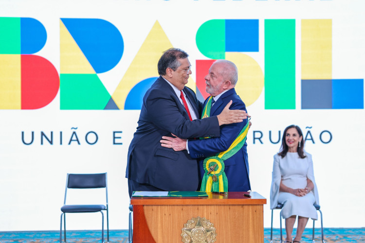 02.01.2023 – Presidente Lula empossa novos Ministros de Estado. – Flávio Dino é empossado como Ministro da Justiça. Foto: Ricardo Stuckert