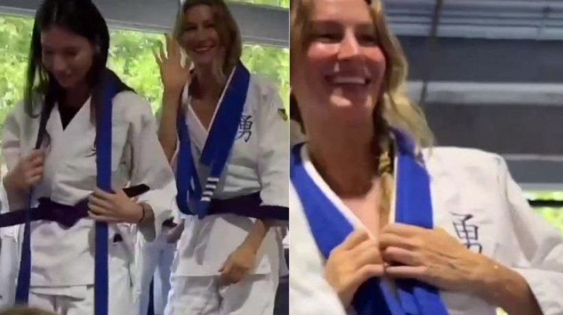 Gisele Bündchen agora é faixa rocha no Jiu Jitsu.