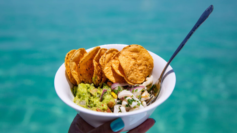 Ceviche de peixe com guacamole (Imagem: N K | Shutterstock)