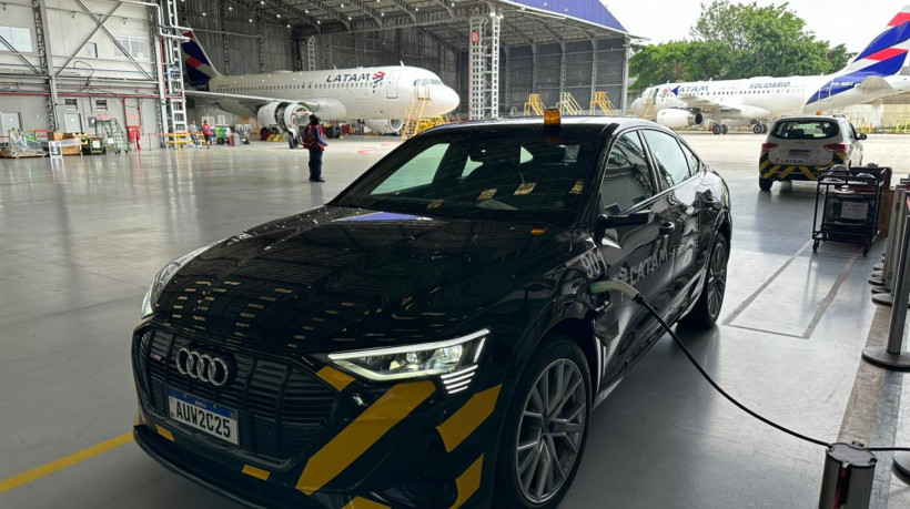 O novo serviço de transfer da Audi do Brasil em parceria com a Latam terá um total de cinco veículos 100% elétricos 