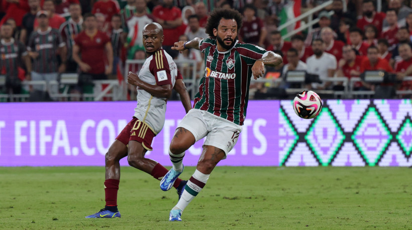 Marcelo, lateral-esquerdo do Fluminense, durante partida contra o Al-Ahly, pelo Mundial de Clubes