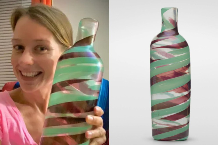 A norte-americana Jessica Vincent comprou um vaso por US$ 3,99, mas conseguiu leiloá-lo  por US$ 107.100 