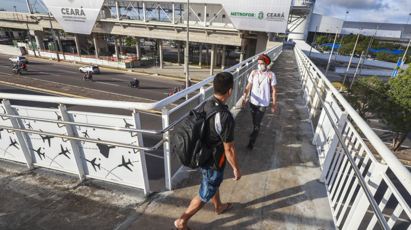 Fortaleza, CE, BR 21.12.23 -  Entrega da passarela do VLT no Aeroporto de Fortaleza  (Fco Fontenele/OPOVO)