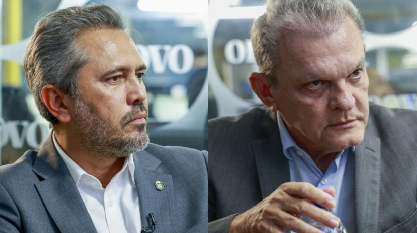 Elmano de Freitas (PT) e José Sarto (PDT) em entrevistas no O POVO